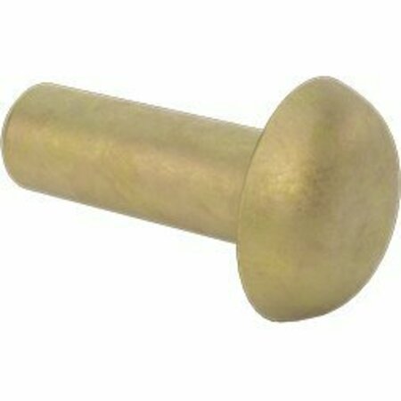 BSC PREFERRED Mil. Spec. Alum. Low-Profile Domed Head Rivets Solid 1/16 Dia for .157 Max Material Thick, 250PK 94439A225